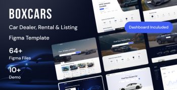Boxcar - Car Dealer, Rental & Listing Figma Template