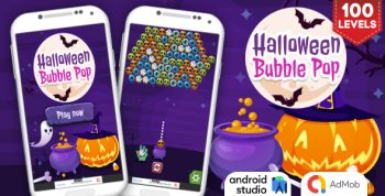 Halloween Bubble Pop - Bubble Shooter Game Android Studio Project with AdMob Ads + Ready to Publish