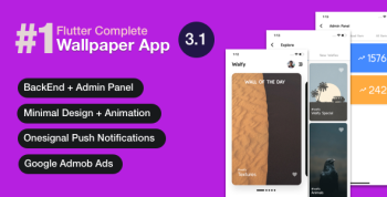 Flutter Wallpaper App for Android - Full App + Admin Panel