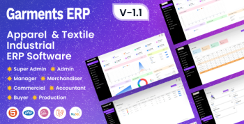 Garments ERP -  Apparel  & Textile Industrial ERP Software