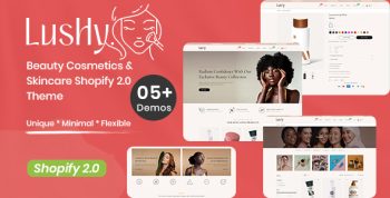 Lushy - Beauty Cosmetics & Skincare Shopify 2.0 Theme