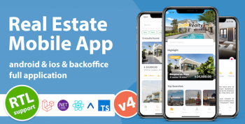 Real Estate Mobile App with Admin Panel | React Native & PHP Laravel 10.0