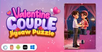 Valentine Couple Jigsaw Puzzles [ Construct 3 , HTML5 ]