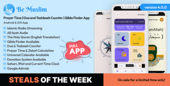 Be Muslim - Prayer Time | Dua and Tasbeeh Counter | Qibla Finder App