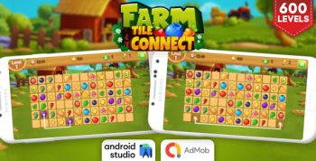 Farm Tile Connect - Matching Game Android Studio Project with AdMob Ads + Ready to Publish