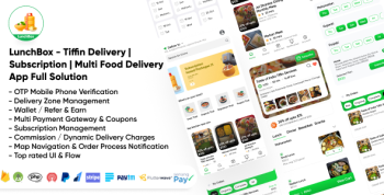 LunchBox - Tiffin Delivery | Subscription | Multi Food Delivery App | Swiggy Clone App Full Solution