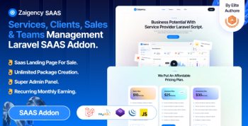 Zaigency - Services, Clients, Sales & Teams Management SAAS Addon.