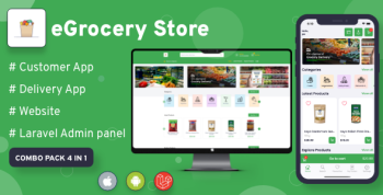 eGrocery - (Grocery, Pharmacy, eCommerce, Store) App and Web with Laravel Admin Panel + DeliveryApp