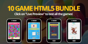 10 Game Bundle - Mega offer - HTML5 Game (all source files included)