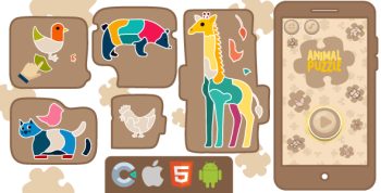 Animal puzzle - HTML5 - Construct 3