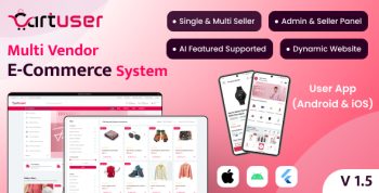 CartUser Multi-Vendor E-commerce - Complete eCommerce Mobile App, Web, Admin and Seller Panel