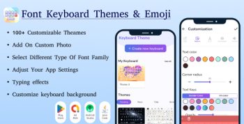 Font Keyboard - Keyboard Themes & Emoji Fonts - Design Keyboard - Design Keyboard color