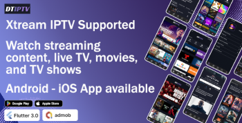 DTIPTV - Ultimate IPTV Flutter App for Android & iOS