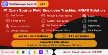 Field Manager Laravel + Flutter Field Employee tracking complete HRMS solution | Android + IOS