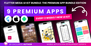 Flutter Mega UI Kit Bundle: The Premium App Bundle Edition | Flutter UI Bundle templates