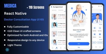 Medica - Doctor Appointment & Consultation React Native Expo App Ui Kit