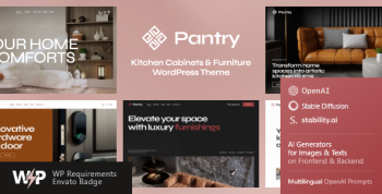 Pantry — Kitchen Cabinets & Furniture WordPress Theme