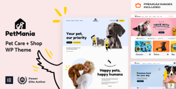 PetMania - Pet Care Shop Ecommerce WordPress Theme
