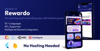 Rewardo : Flutter Quiz Rewarding & Earning App for iOS and Android with Admin Panel