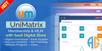 UniMatrix - Membership and MLM Script with SaaS Digital Store
