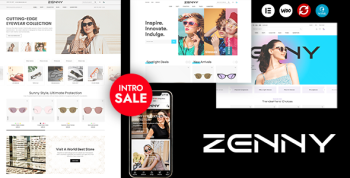 Zenny -  Eyewear & Glasses Elementor WooCommerce WordPress Theme