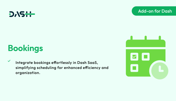 Bookings – Dash SaaS Add-on