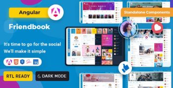 Friendbook - Angular 18 Social Network Toolkit Template