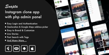 Instagram clone app, Photo sharing app, Video sharing app, Reels app, Social App with admin panel