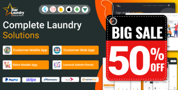 Star Laundry - Complete Laundry Solution Mobile App with Admin panel with Website | Ondemand App