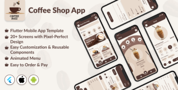 CoffeeBuzz - eCommerce App for Coffee Shop - Flutter Mobile App Template | Android & iOS