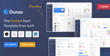 Dunzo – React Nextjs Admin & Dashboard Template
