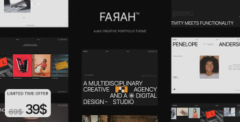 Farah - AJAX Creative Portfolio WordPress Theme