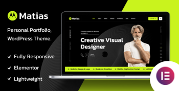 Matias - Dark Personal Portfolio Elementor WordPress Theme