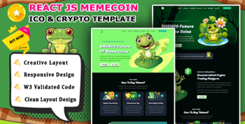 Meme coin – React JS Memecoin ICO and Crypto Template