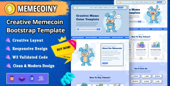 Memecoiny - Memecoin ICO and Crypto Bootstrap Landingpage Template