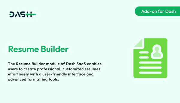 Resume Builder – Dash SaaS Add-on