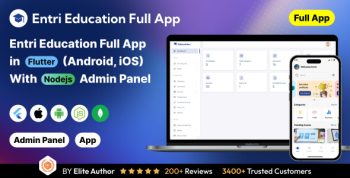 Entri – Education App in Flutter with Node.js Backend | Complete Learning Full App