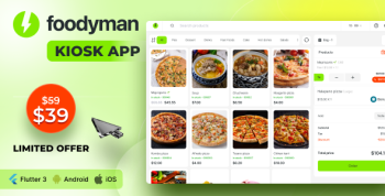 Foodyman - Restaurant Self-ordering KIOSK App (iOS, Android)