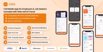 Full App | Job Portal | Remote Hiring | Freelancer App | Naukri | Indeed | Posting