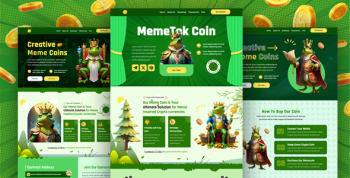 Memecoin Tok - Meme coin ICO & Crypto Meme Bootstrap Template