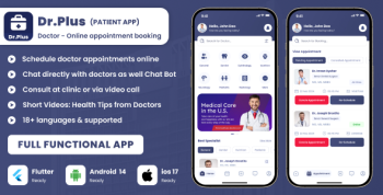 Dr.Plus - Online Doctor Appointment booking & Diagnostic, Multi-Vendor App with Admin Panel