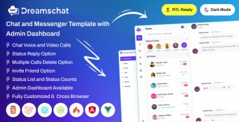 DreamsChat - Html, React, Laravel, Vue & Angular Chat and Messenger Template with Admin Dashboard