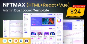 NFTMAX - Tailwind React Admin Template