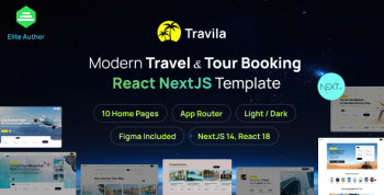 Travila - Modern Travel & Tour Booking  React NextJS Template