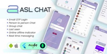 ASL Chat - A complete Chat & Group Chat Application, NodeJS Chat Using Flutter For Android & iOS