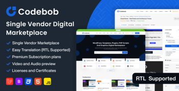 Codebob - Single-Vendor Digital Marketplace