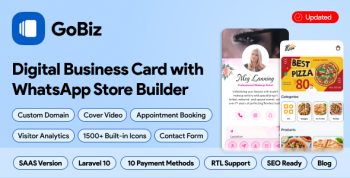 GoBiz vCard SaaS - Powerful vCard Builder + WhatsApp Store Builder | Best vCard SaaS Script