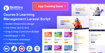 SkillGro - Course & Learning Management System Laravel Script (LMS)