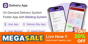 Delivery App - On Demand Delivery System Flutter App with bidding system | Courier App