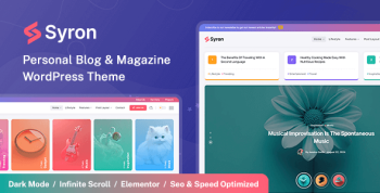 Syron | Personal Blog & Magazine WordPress Theme